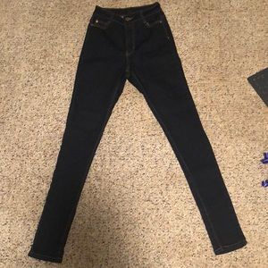 Dark high waisted jeans
